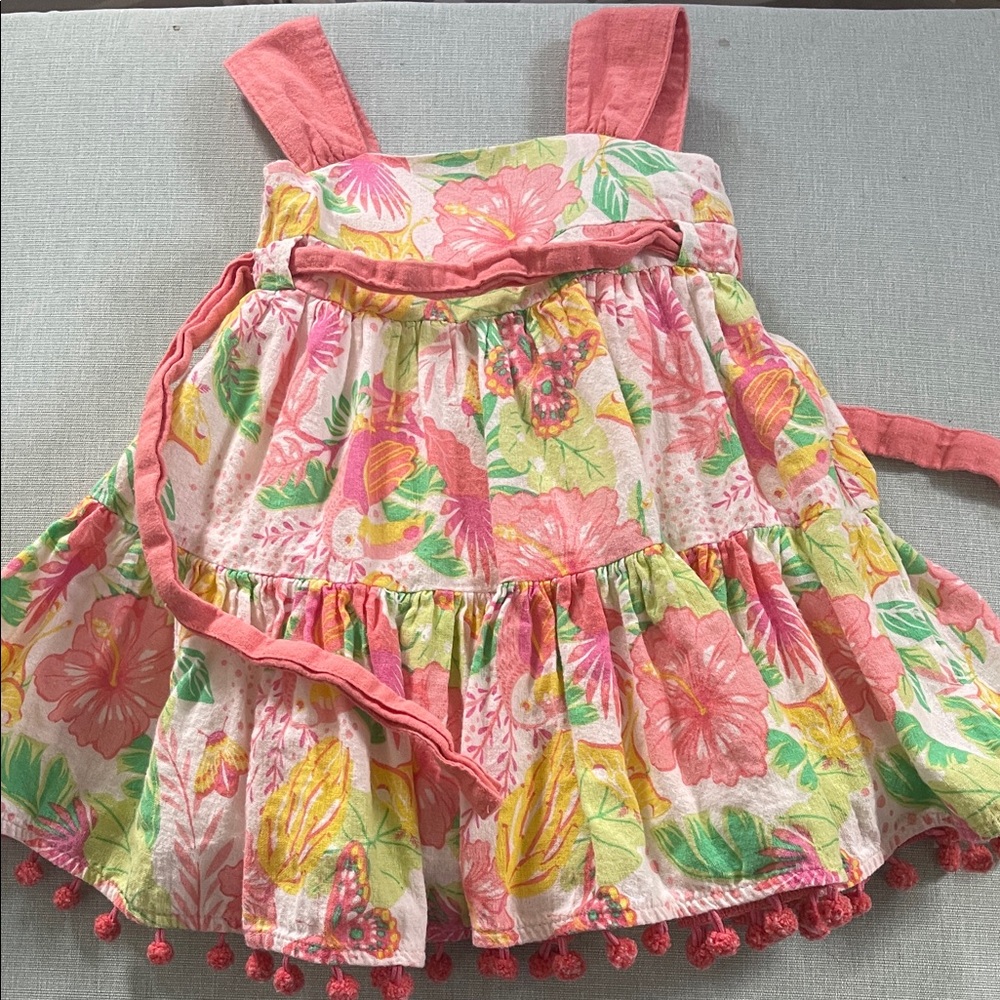 Tommy Bahama Pink and Yellow Floral Kids Dress